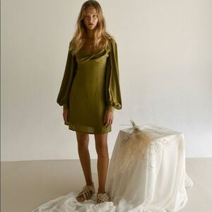 Yoli & Otis Daphne Martini Olive Dress Size 6